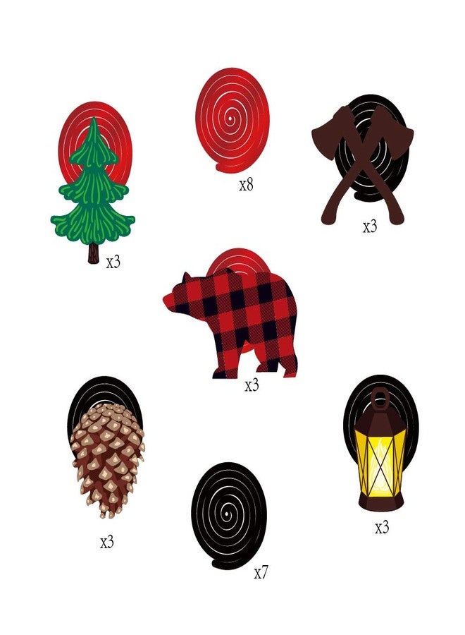 CC HOME 30Pack Lumberjack Bear Hanging Swirls Pine Nut Tree Axe Streamer Birthday Party Decorations Lumberjack Themed Party Favors for Holiday Baby Shower Home Decoration - Image 2